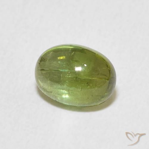Turmalina verde vivo Natural 0.92ct, oval, Transparente