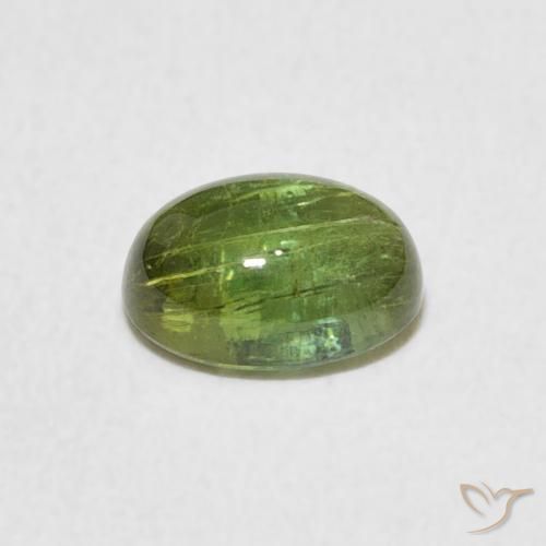 Turmalina verde vivo Natural 0.92ct, oval, Transparente