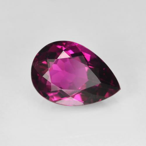 Turmalina Medium Dark-Purple Natural 1,54ct, Formato de pêra, VVS