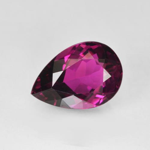Turmalina Medium Dark-Purple Natural 1,54ct, Formato de pêra, VVS