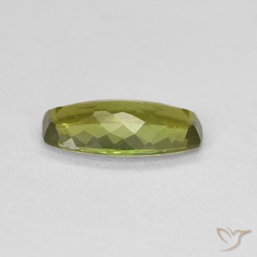 Turmalina Verde amarelado Natural 1.34ct, Almofada, VVS-VS