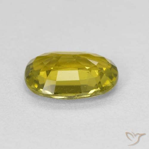 Turmalina Verde amarelado Natural 1.80ct, Almofada, VVS-VS