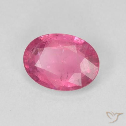 Turmalina Rosa quente Natural 1.48ct, oval, VS