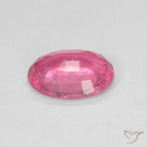 Turmalina Rosa quente Natural 1.48ct, oval, VS