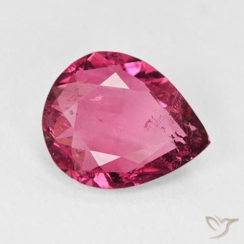 Turmalina Rosa escuro Natural 3.02ct, Formato de pêra, VS