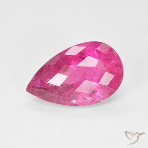 2.69ct Natural Rosa quente Turmalina, Formato de pêra, VS