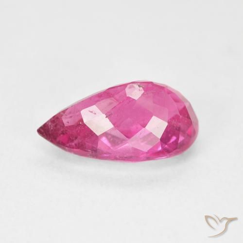 Turmalina Rosa quente Natural 2.69ct, Formato de pêra, VS