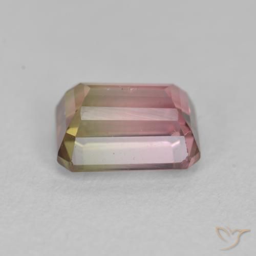 Turmalina bicolor Natural 1.51ct, Corte Octógono / Esmeralda, VS