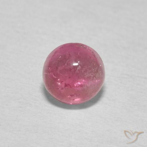 0.75ct Natural Luz rosa Turmalina, Redondo, Transparente