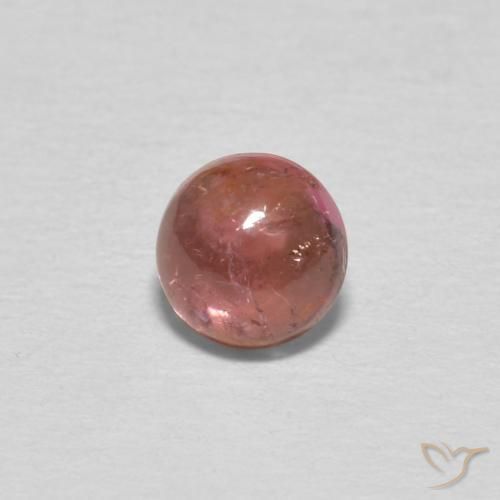 Turmalina rosa avermelhado Natural 0.59ct, Redondo, Transparente