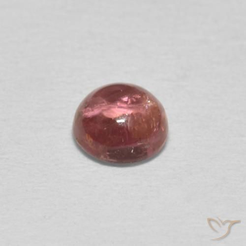 Turmalina rosa avermelhado Natural 0.59ct, Redondo, Transparente