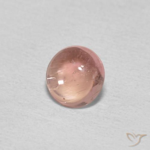 Turmalina Rosa salmão Natural 0.50ct, Redondo, Transparente