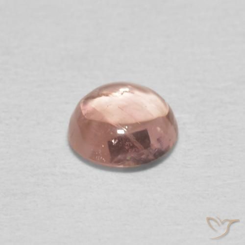 Turmalina Rosa salmão Natural 0.50ct, Redondo, Transparente