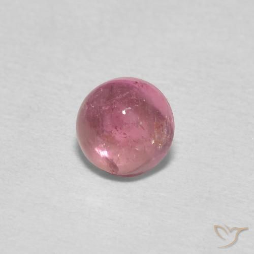 Turmalina Magenta Médio Natural 0.51ct, Redondo, Transparente
