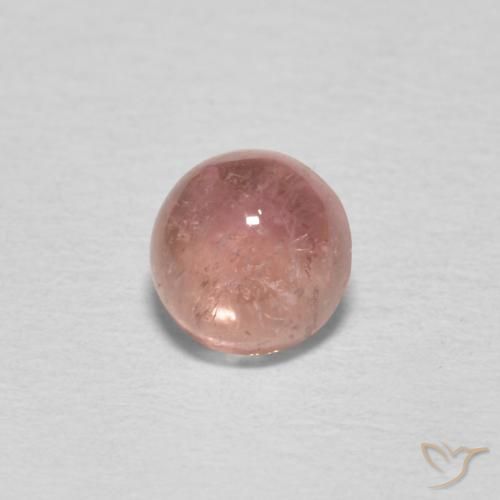 0.64ct Natural rosa médio Turmalina, Redondo, Transparente