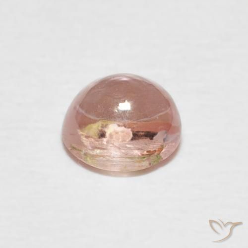 Turmalina Rosa Terroso Natural 0.64ct, Redondo, Transparente