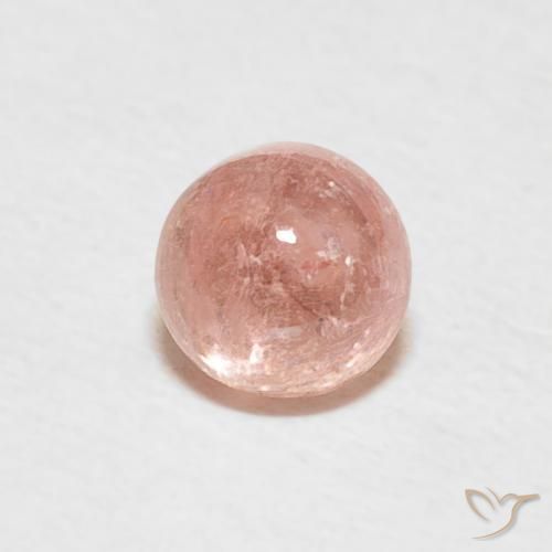 Turmalina Rosa Terroso Natural 0.65ct, Redondo, Transparente