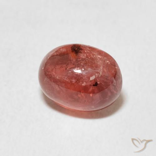 Turmalina vermelho médio Natural 1.36ct, oval, Transparente