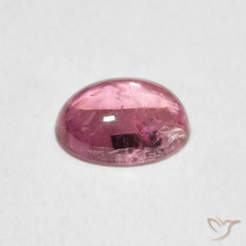 Turmalina Rosa quente Natural 1.08ct, oval, Transparente
