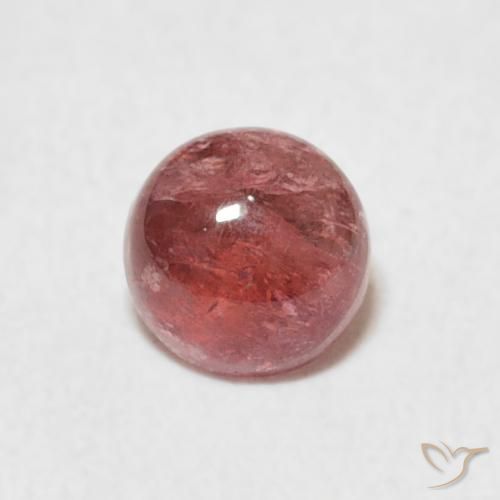 0.60ct Natural Rosa escuro Turmalina, Redondo, Transparente