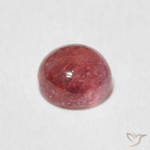 Turmalina Rosa escuro Natural 0.60ct, Redondo, Transparente