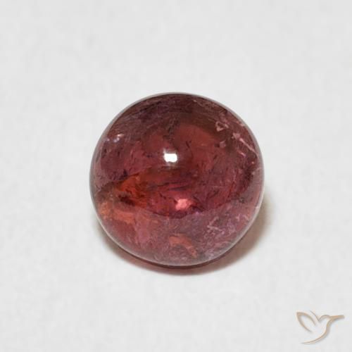 0.64ct Natural Vinho Tinto Profundo Turmalina, Redondo, Transparente