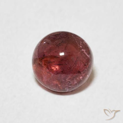 Turmalina Vinho Tinto Profundo Natural 0.64ct, Redondo, Transparente