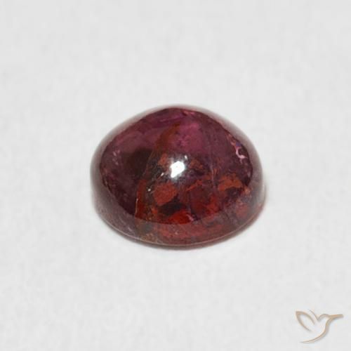 Turmalina Vinho Tinto Profundo Natural 0.64ct, Redondo, Transparente