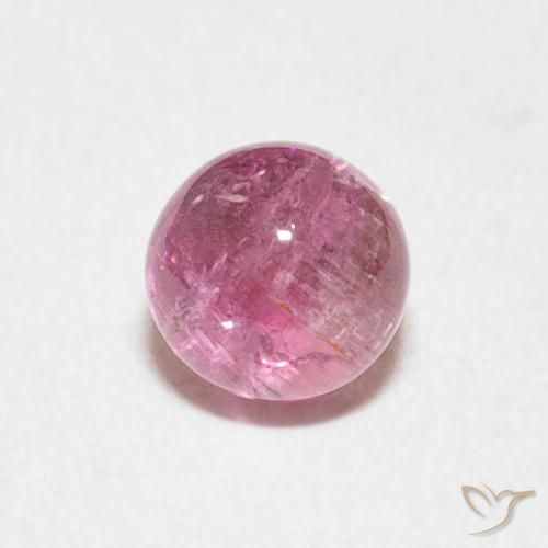 0.77ct Natural Rosa quente Turmalina, Redondo, Transparente