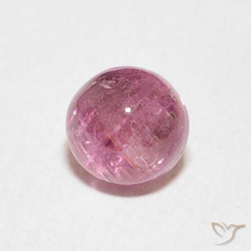 Turmalina Rosa quente Natural 0.77ct, Redondo, Transparente