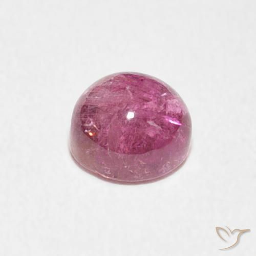 Turmalina Rosa quente Natural 0.77ct, Redondo, Transparente
