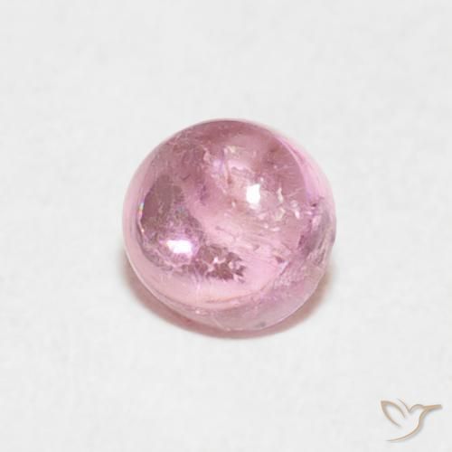 0.37ct Natural Luz rosa Turmalina, Redondo, Transparente