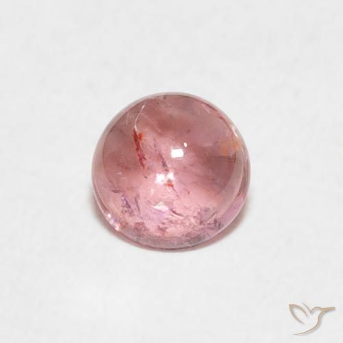 0.45ct Natural Tom Rosa Chiclete Turmalina, Redondo, Transparente