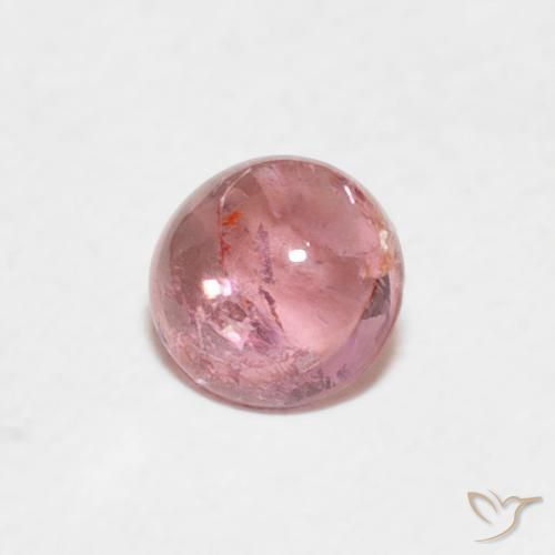 Turmalina Tom Rosa Chiclete Natural 0.45ct, Redondo, Transparente
