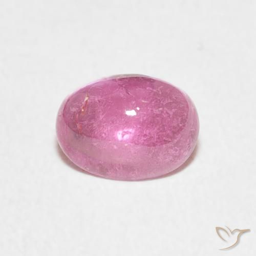 0.68ct Natural Rosa quente Turmalina, oval, Transparente