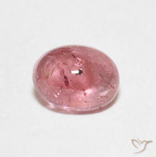 0.80ct Natural Rosa chiclete Turmalina, oval, Transparente