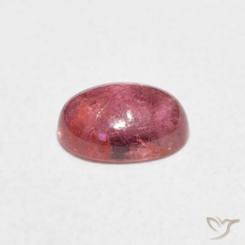 Turmalina Rosa quente Natural 0.73ct, oval, Transparente