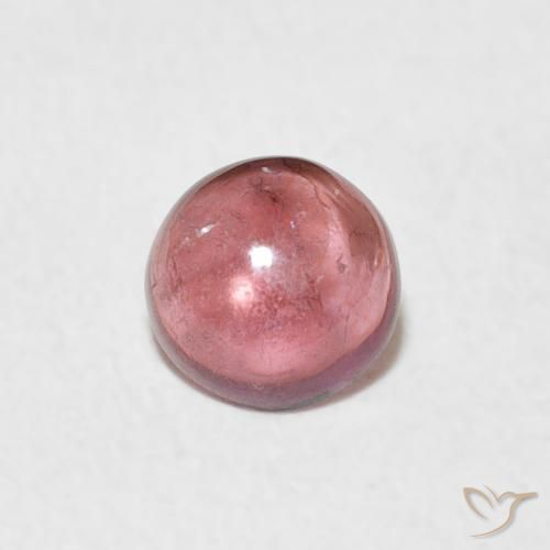 0.54ct Natural Laranja Rosa Turmalina, Redondo, Transparente