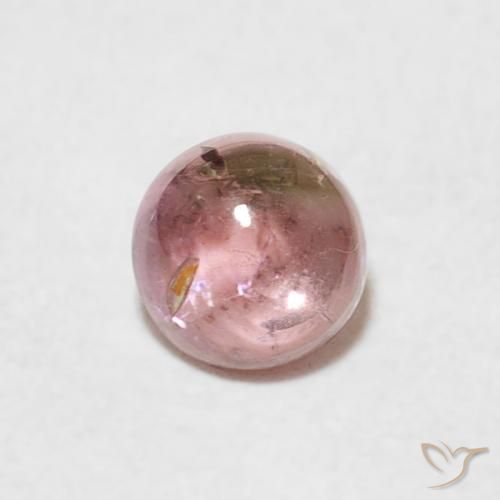 0.61ct Natural Rosa choque claro Turmalina, Redondo, Transparente
