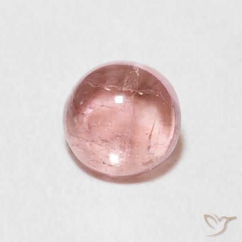 0.63ct Natural Luz rosa Turmalina, Redondo, Transparente