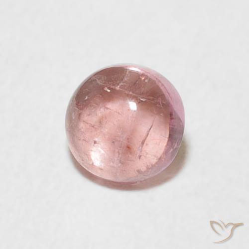 Turmalina Luz rosa Natural 0.63ct, Redondo, Transparente