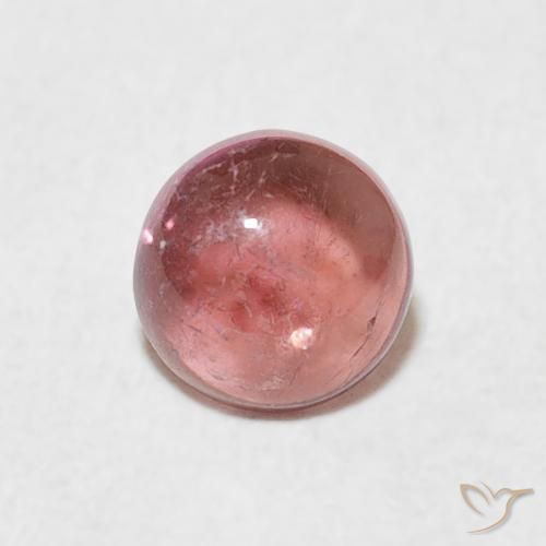 0.61ct Natural Vermelho Maçã Doce Claro Turmalina, Redondo, Transparente