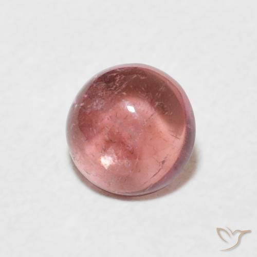 Turmalina Vermelho Maçã Doce Claro Natural 0.61ct, Redondo, Transparente