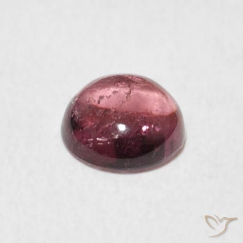 Turmalina Vermelho Maçã Doce Claro Natural 0.61ct, Redondo, Transparente