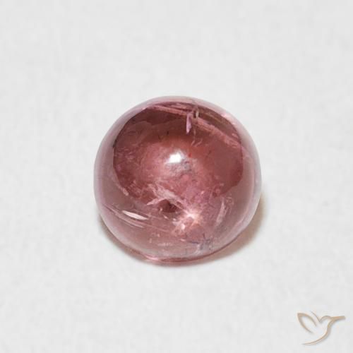 0.55ct Natural Rosa Intenso Turmalina, Redondo, Transparente