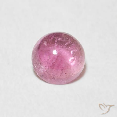 0.47ct Natural rosa médio Turmalina, Redondo, Transparente