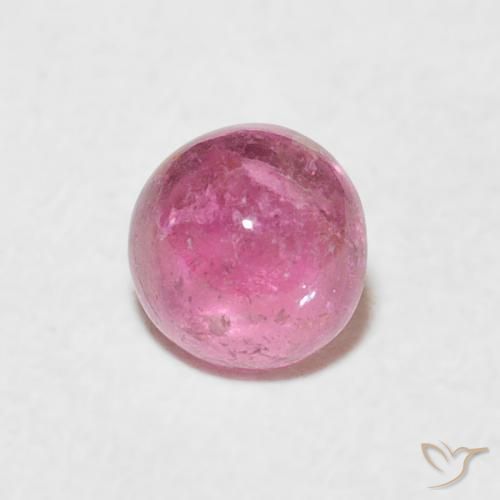 Turmalina Rosa chiclete Natural 0.65ct, Redondo, Transparente