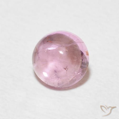Turmalina Rosa bem claro Natural 0.68ct, Redondo, Transparente