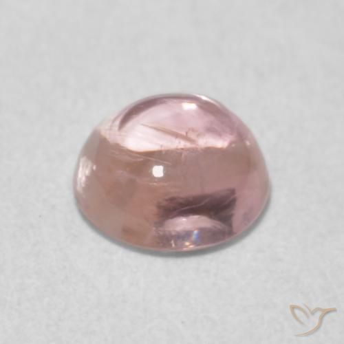 Turmalina Rosa Terroso Natural 0.70ct, Redondo, Transparente