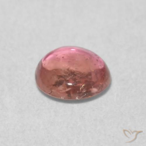 Turmalina Laranja Rosa Natural 0.40ct, Redondo, Transparente